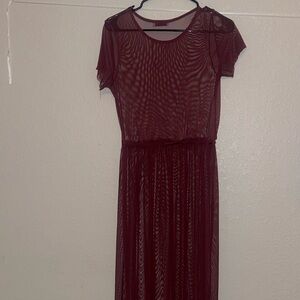 Elegant Burgundy Dress